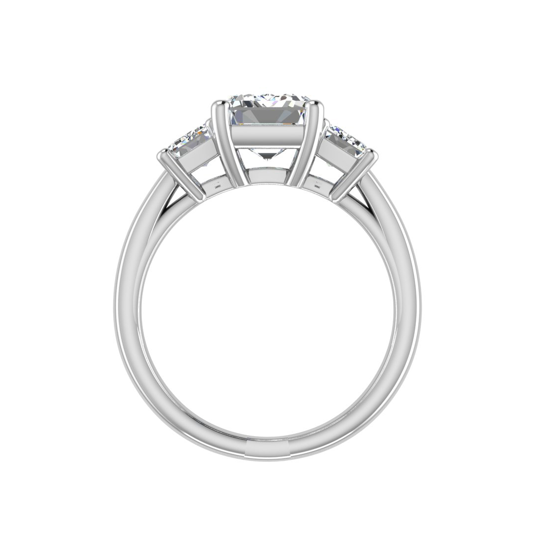 Aaliyah Emerald Three-Stone Engagement ring